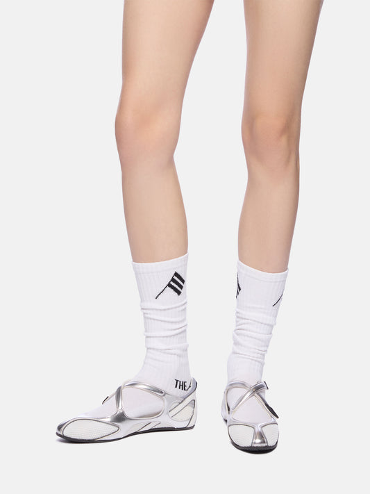 Ballerina flat ''Floor 01'' silver